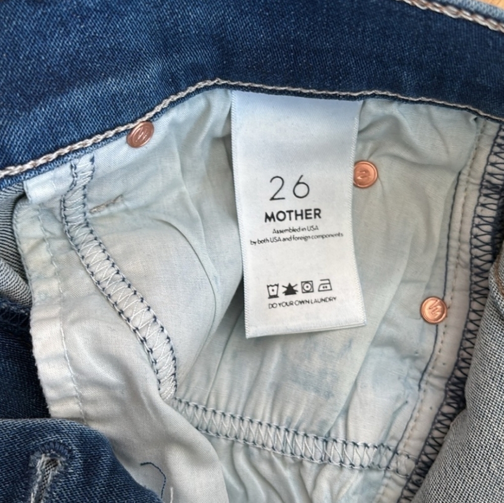 🆕 Mother Skinny Jeans The Stunner Knicker Style. NWOT - Picture 6 of 14